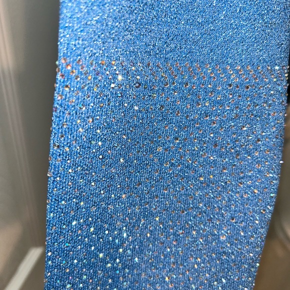 Blue & Rhinestone Knit Suit - Picture 4 of 4